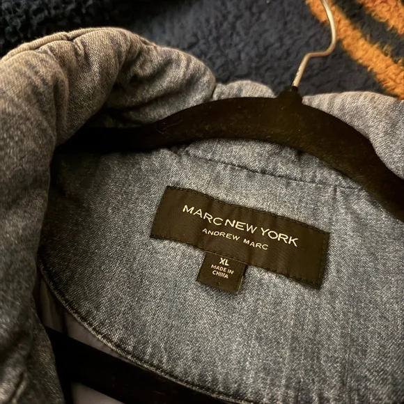 Marc Women's Bleached Soft Denim Puffer Jacket - Picture 2 of 4